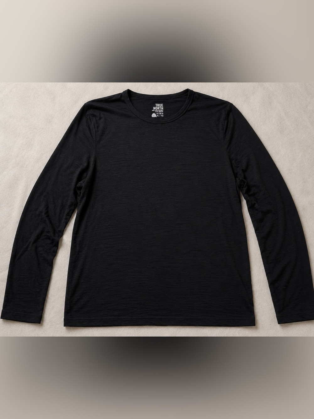 True North 100% Merino Wool Black Long Sleeve Base Layer Shirt Men’s XL​